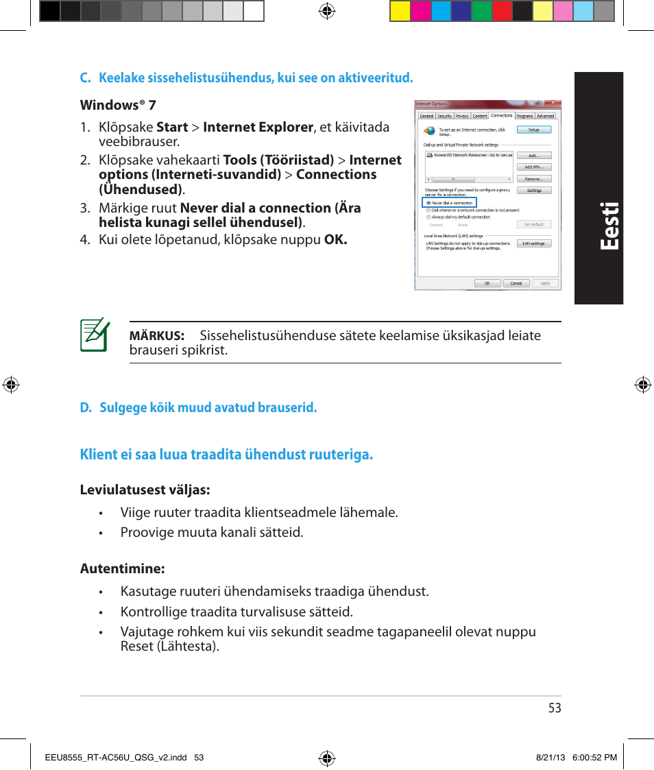 Eesti | Asus RT-AC56U User Manual | Page 53 / 234
