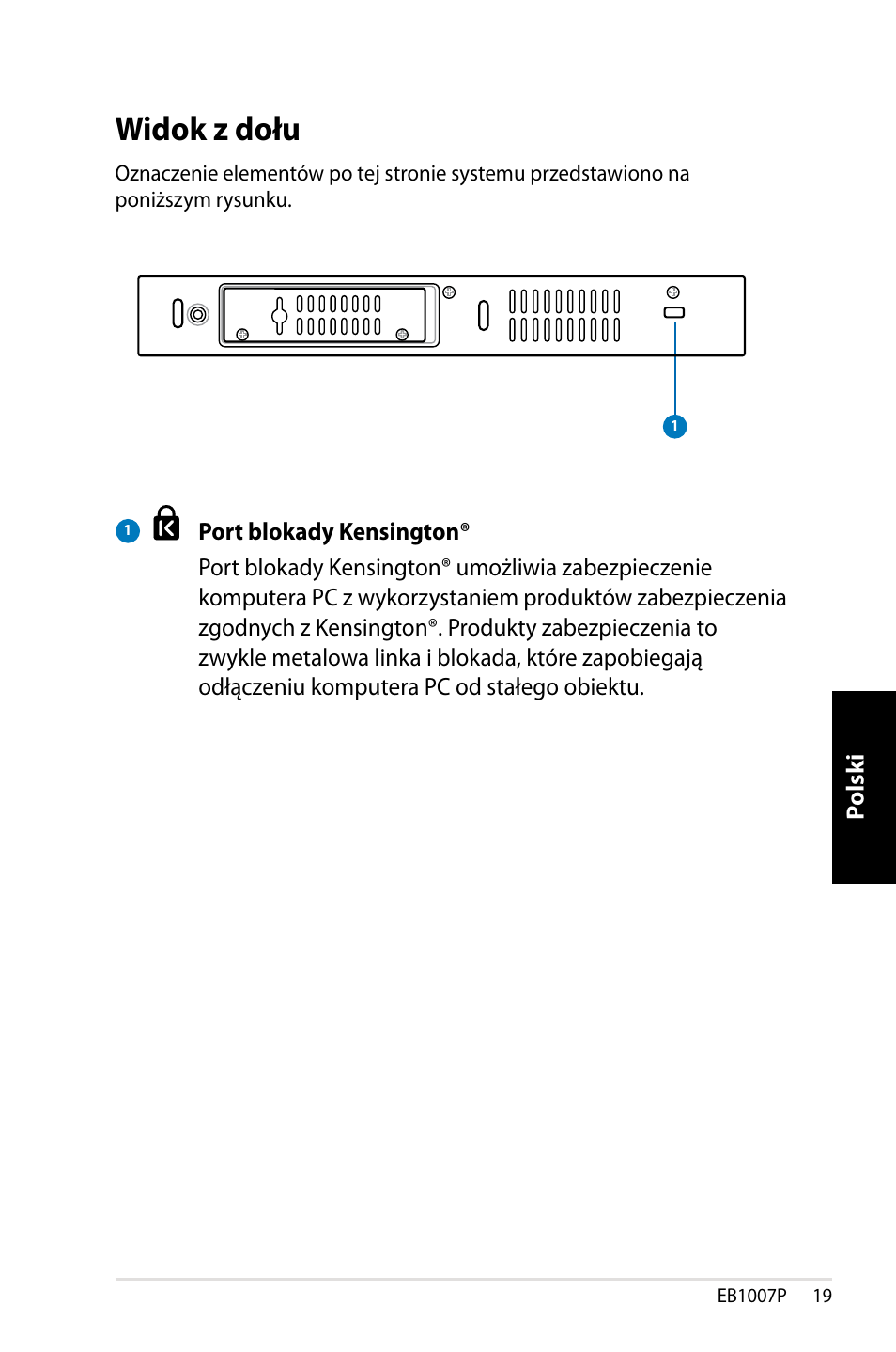 Widok z dołu | Asus EB1007P User Manual | Page 121 / 136