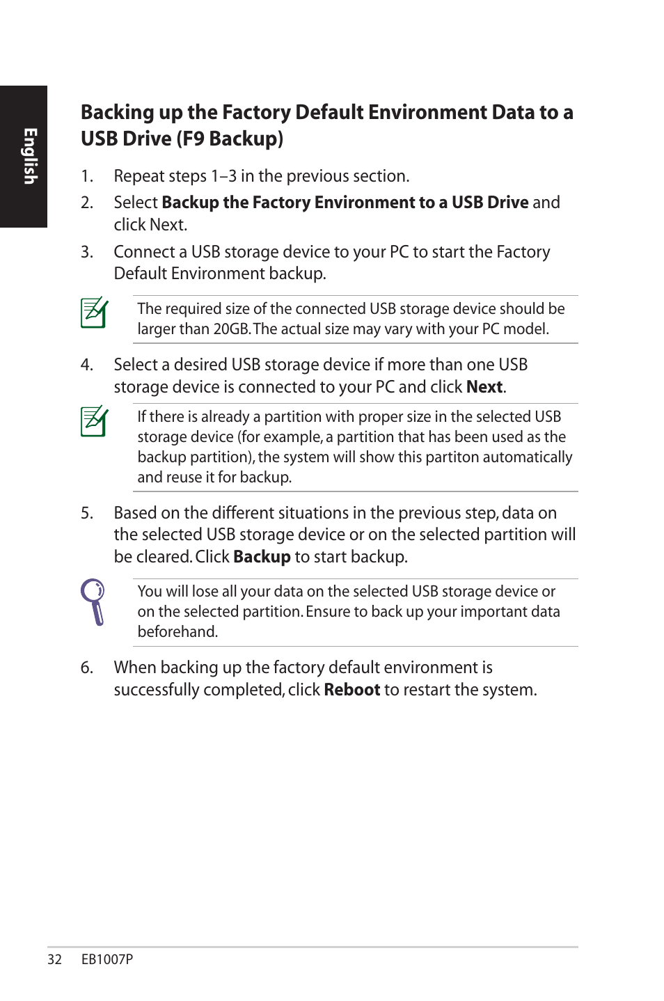 Asus EB1007P User Manual | Page 32 / 136