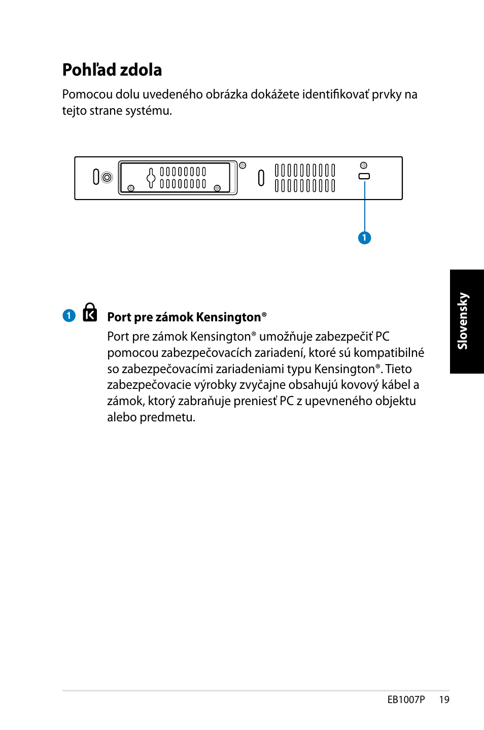 Pohľad zdola | Asus EB1007P User Manual | Page 87 / 136