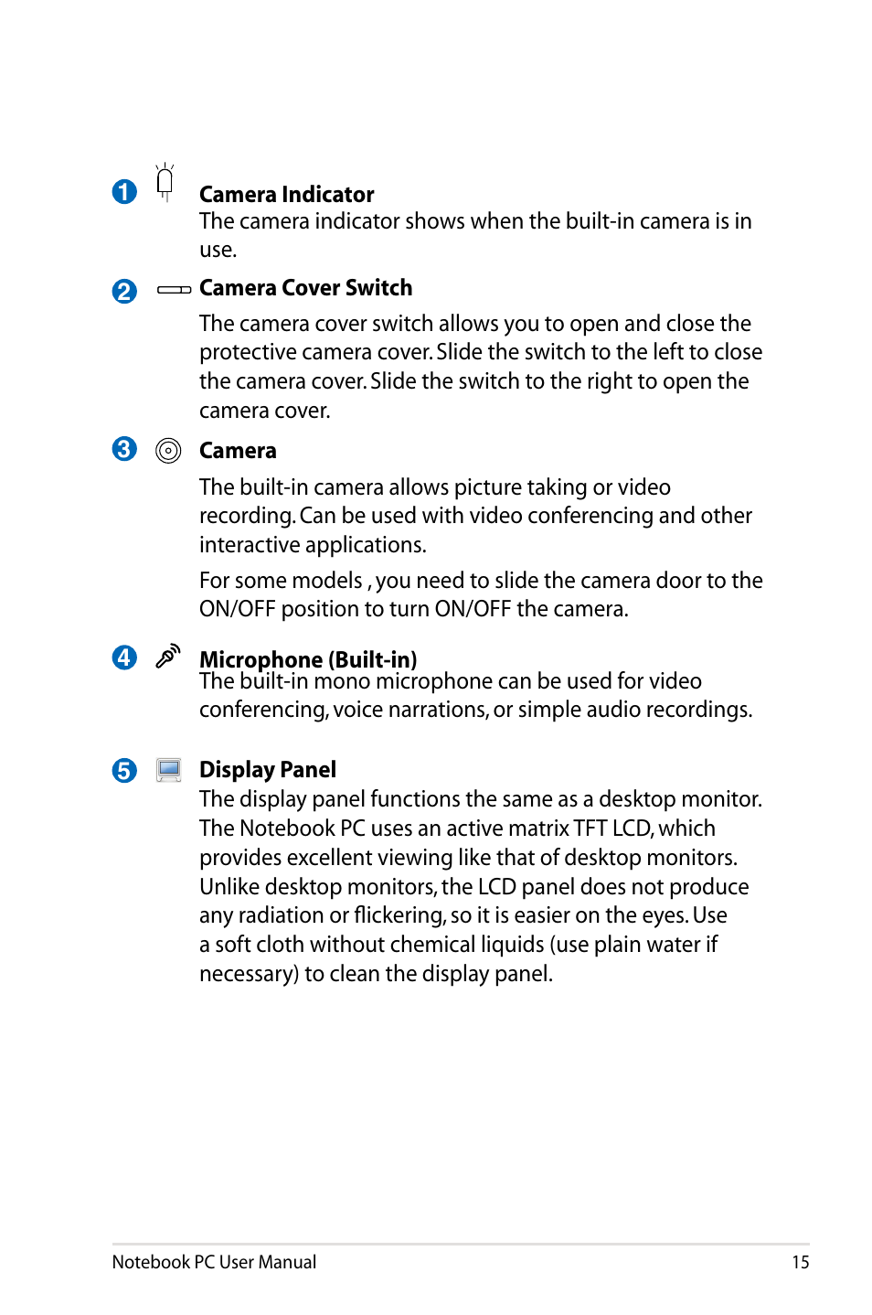 Asus B23E User Manual | Page 15 / 114