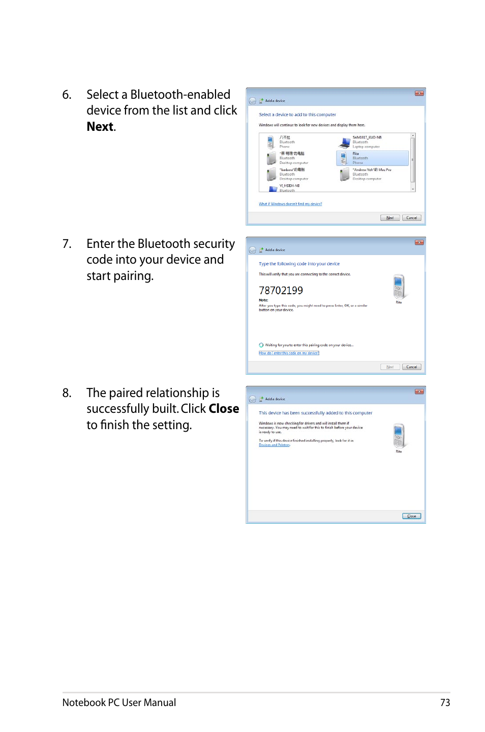 Asus B23E User Manual | Page 73 / 114