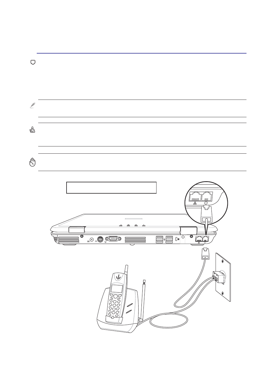 Modem connection | Asus Z71V User Manual | Page 51 / 74