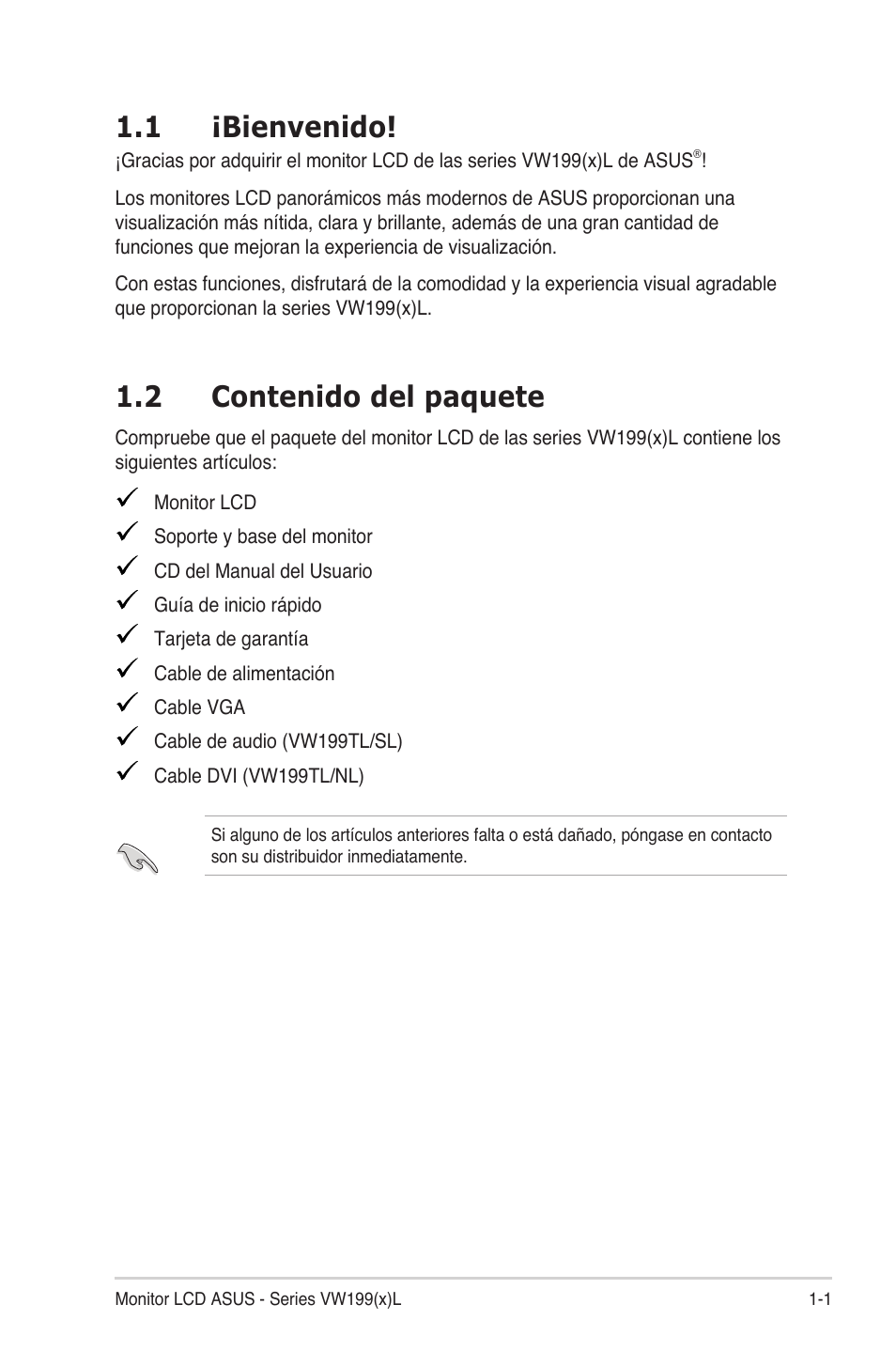 Asus VW199TL User Manual | Page 7 / 20