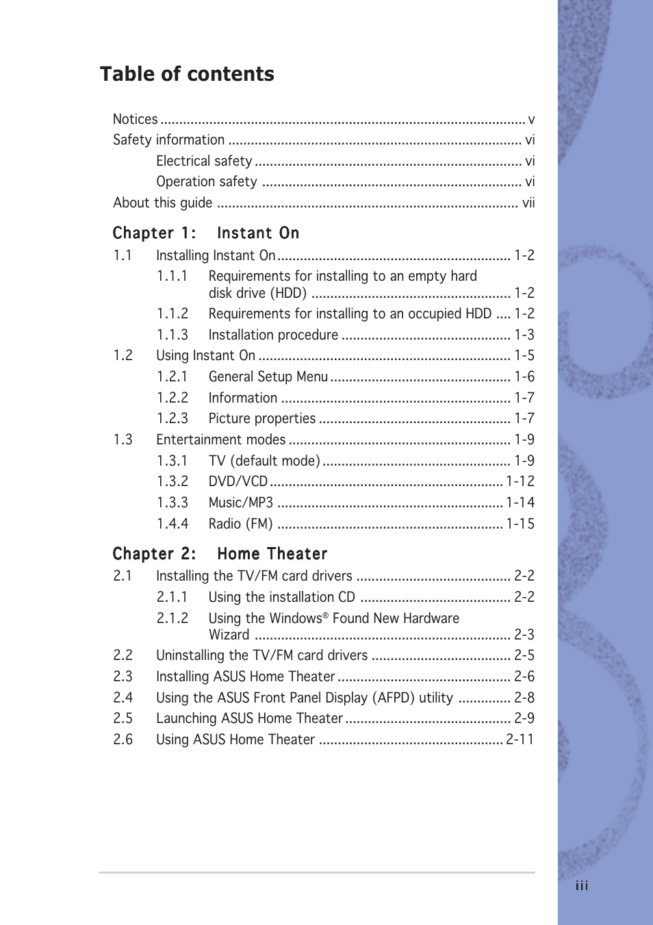 Asus S-presso User Manual | Page 3 / 64