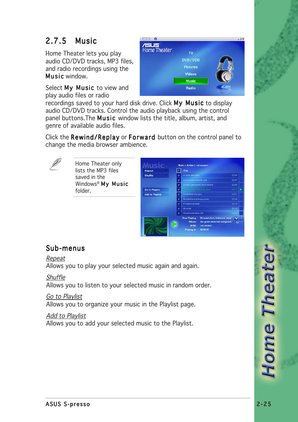 5 music music music music music | Asus S-presso User Manual | Page 49 / 64