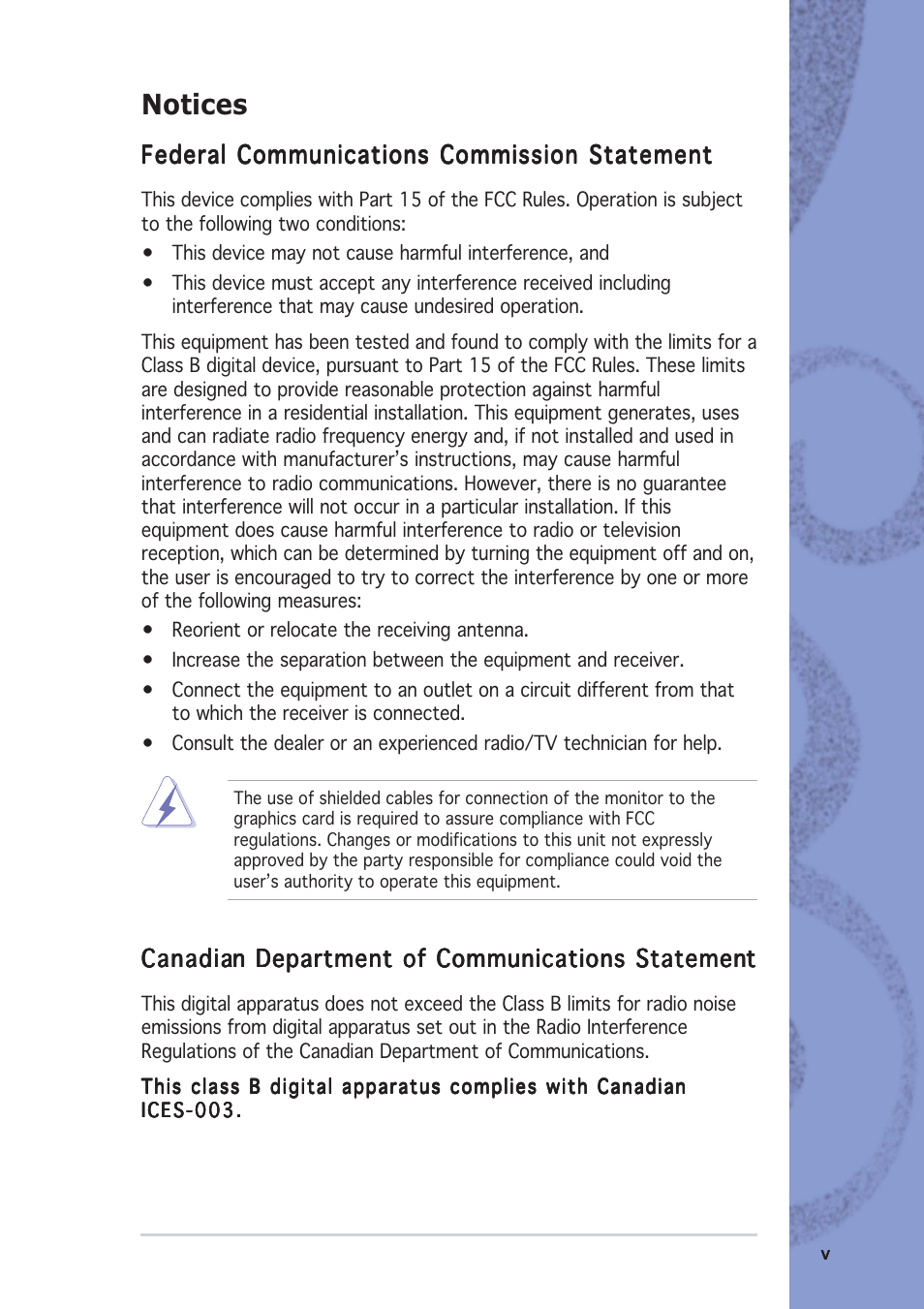 Notices | Asus S-presso User Manual | Page 5 / 64