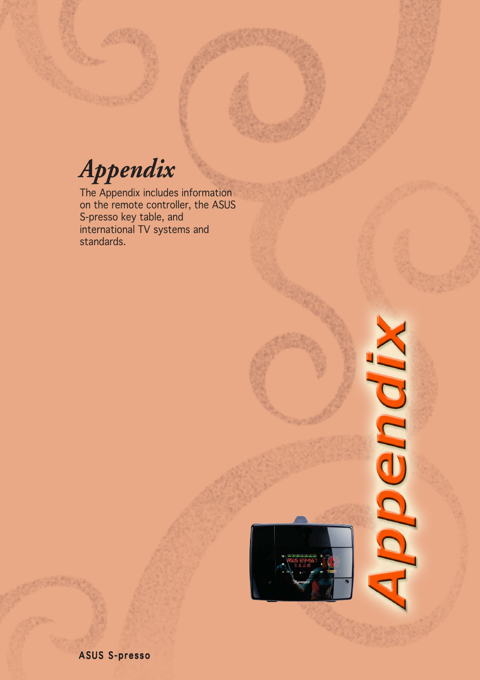 Appendix | Asus S-presso User Manual | Page 57 / 64