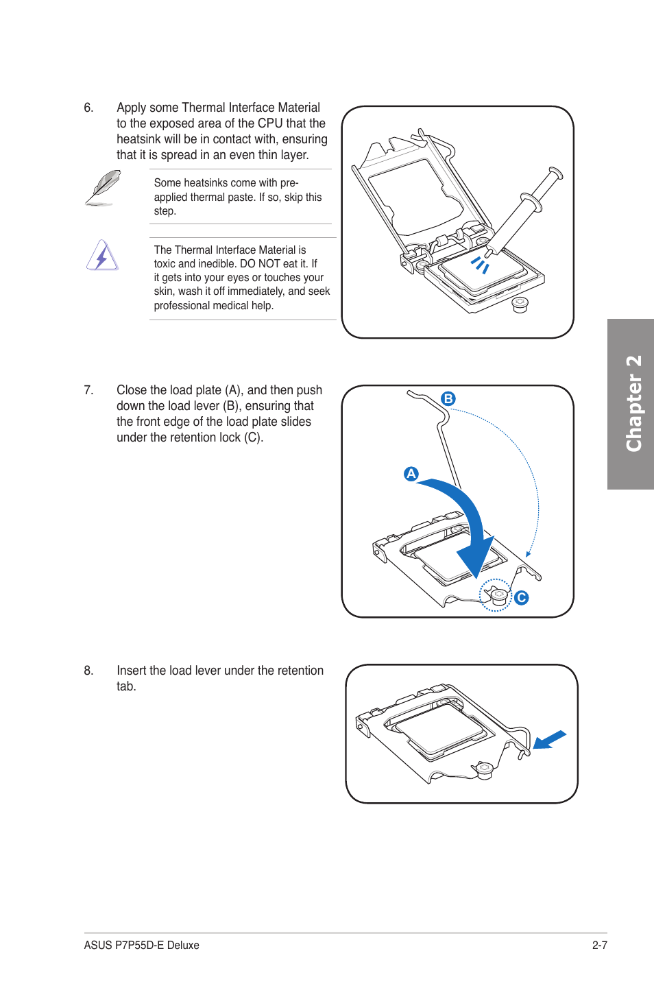 Chapter 2 | Asus P7P55D-E Deluxe User Manual | Page 27 / 132