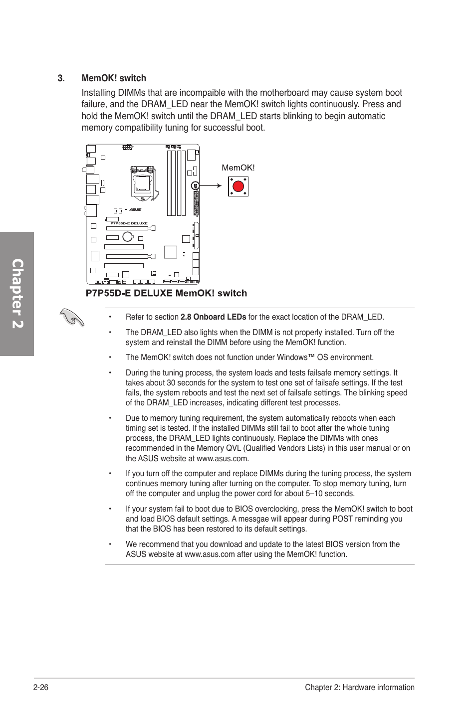 Chapter 2 | Asus P7P55D-E Deluxe User Manual | Page 46 / 132