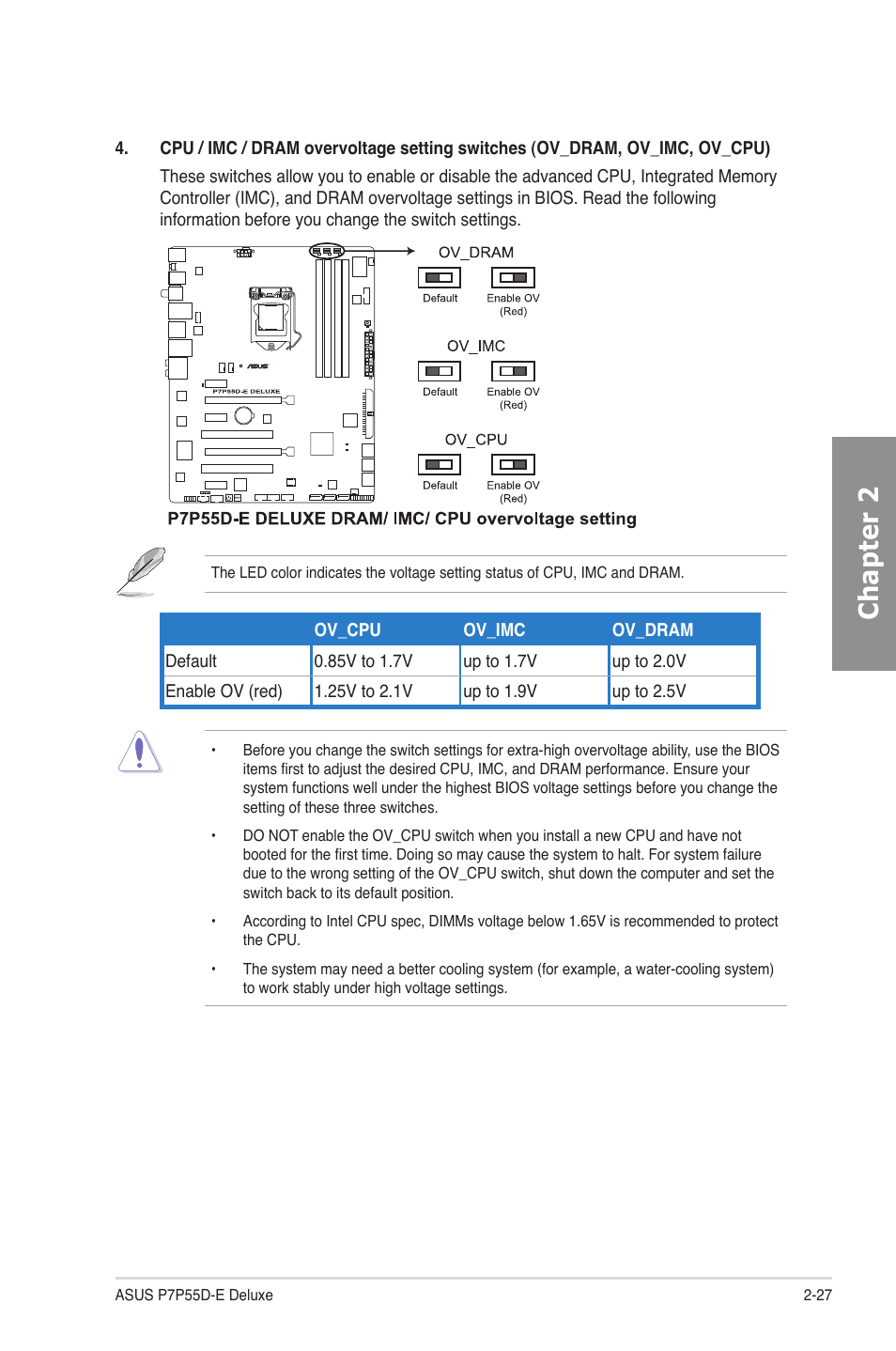 Chapter 2 | Asus P7P55D-E Deluxe User Manual | Page 47 / 132