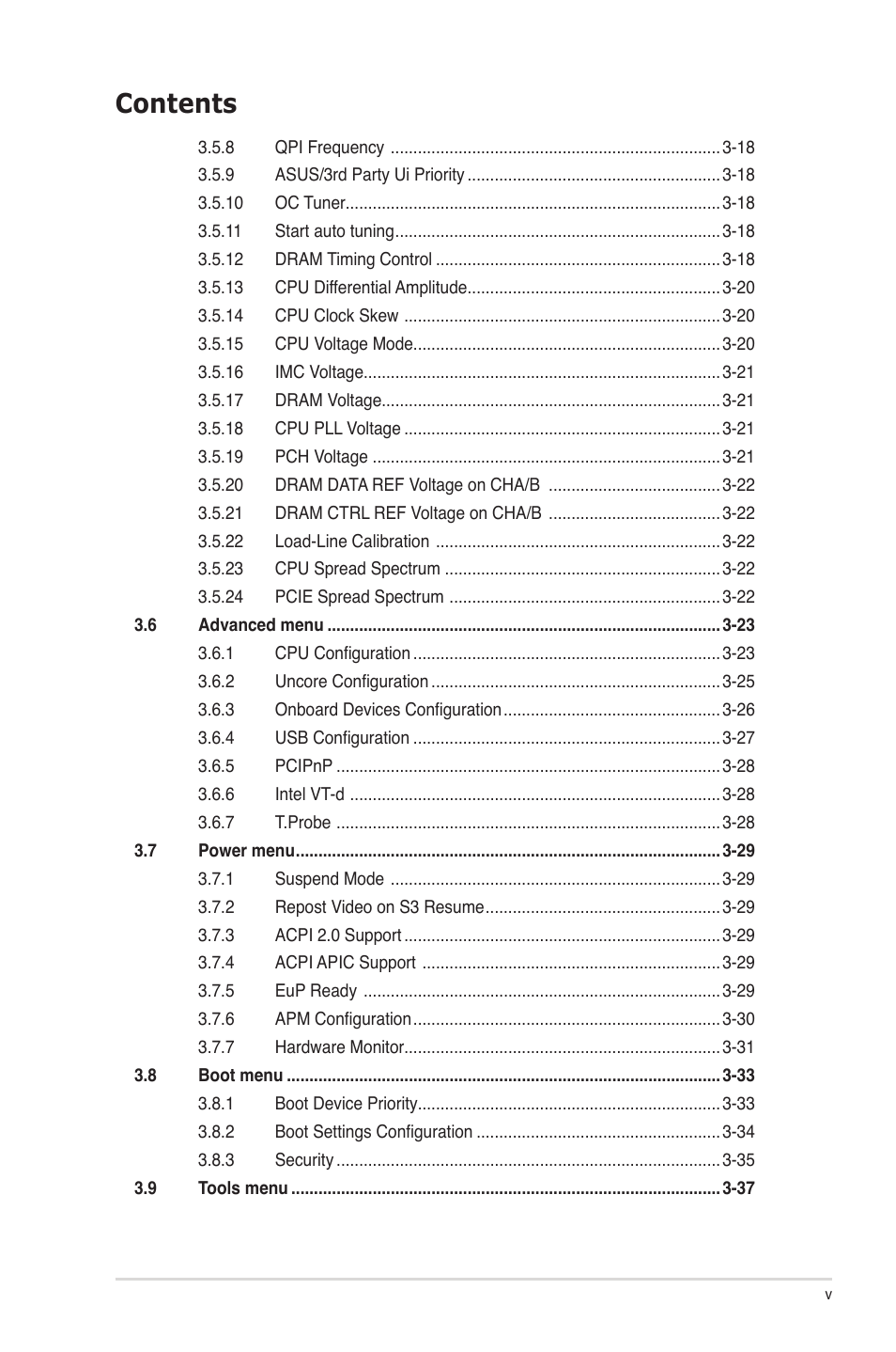 Asus P7P55D-E Deluxe User Manual | Page 5 / 132