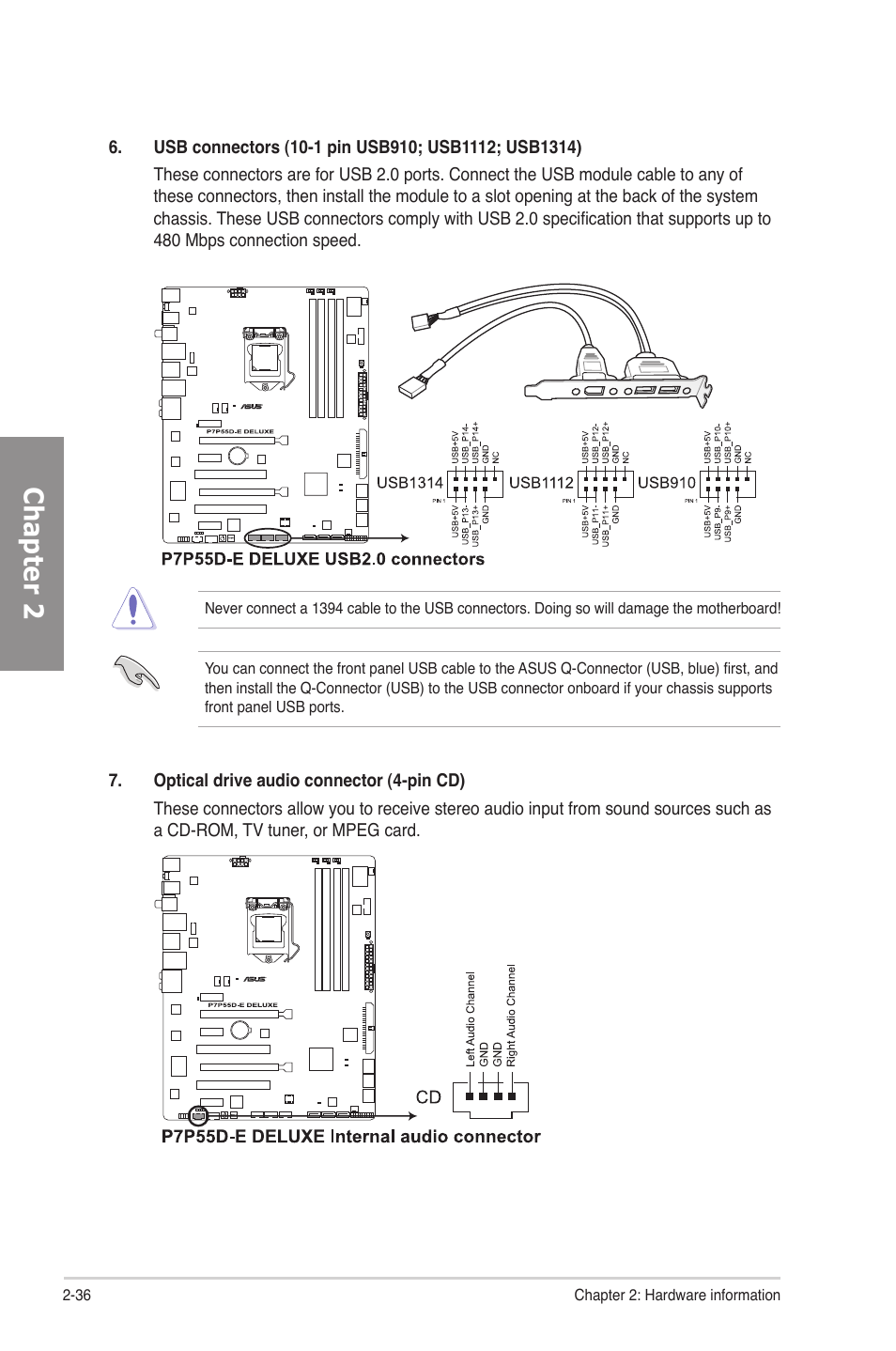 Chapter 2 | Asus P7P55D-E Deluxe User Manual | Page 56 / 132