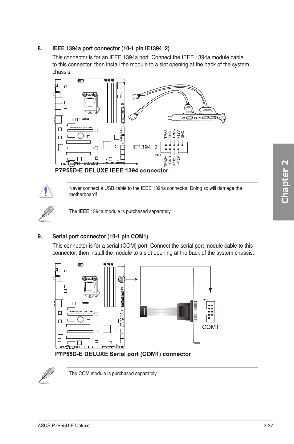 Chapter 2 | Asus P7P55D-E Deluxe User Manual | Page 57 / 132