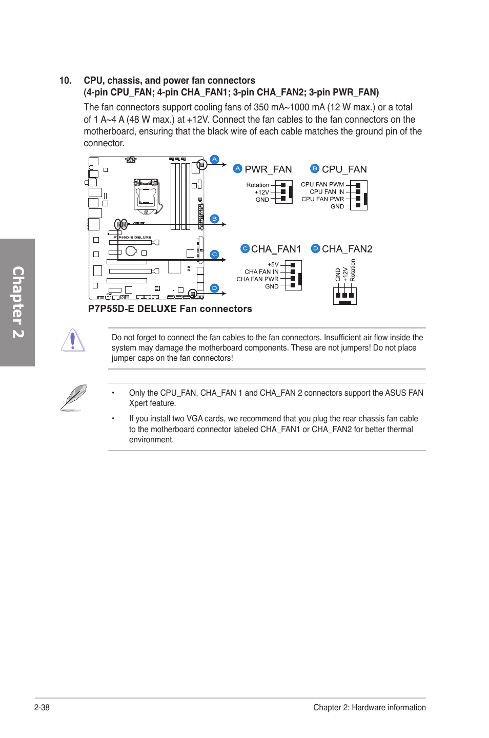 Chapter 2 | Asus P7P55D-E Deluxe User Manual | Page 58 / 132