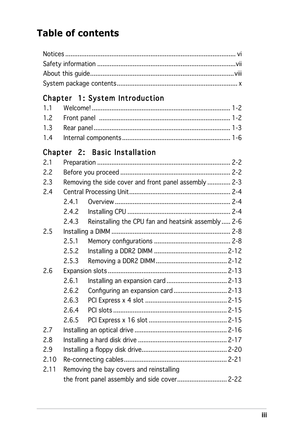 Asus V3-P5G965 User Manual | Page 3 / 100