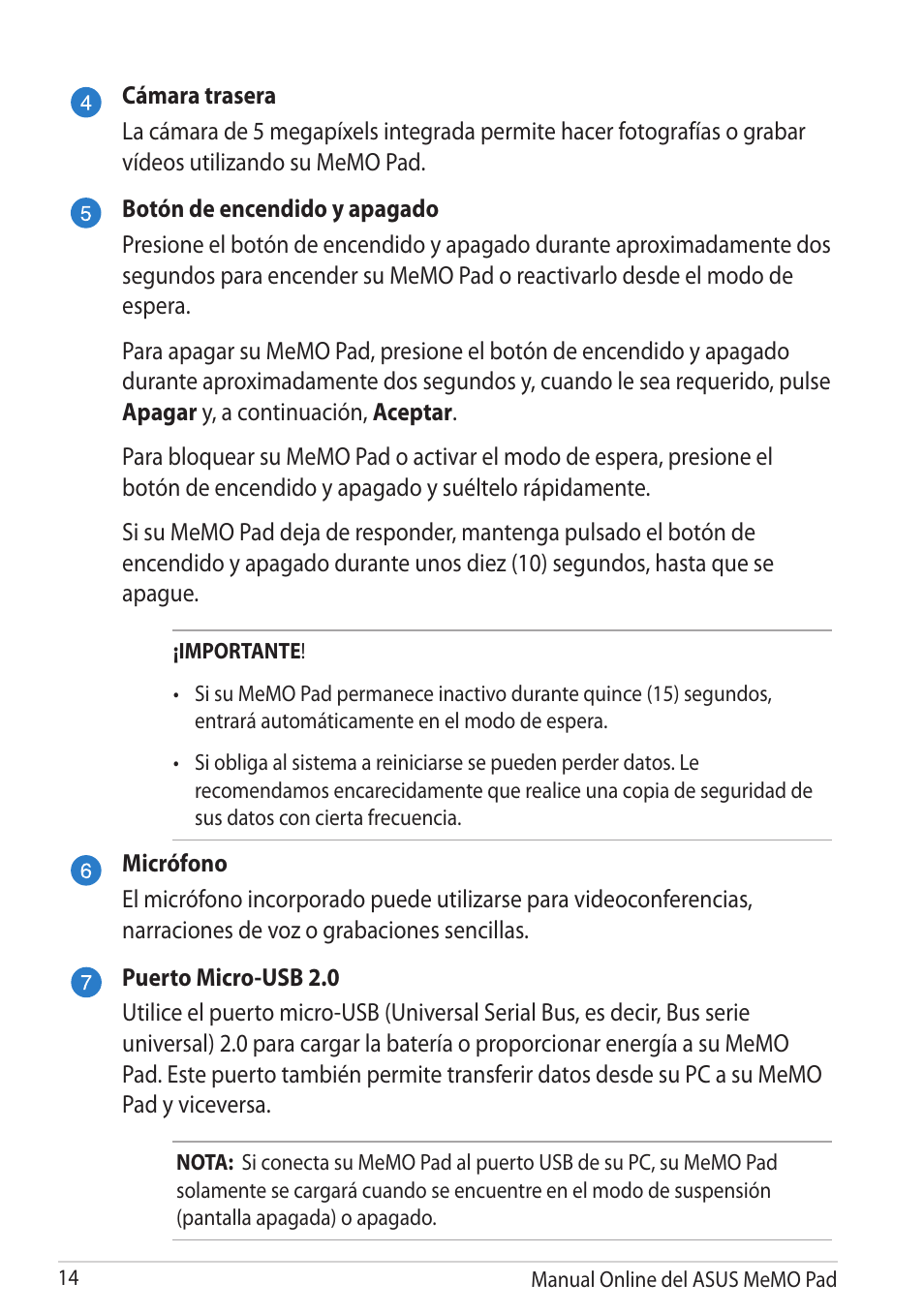 Asus MeMO Pad Smart 10 User Manual | Page 14 / 90