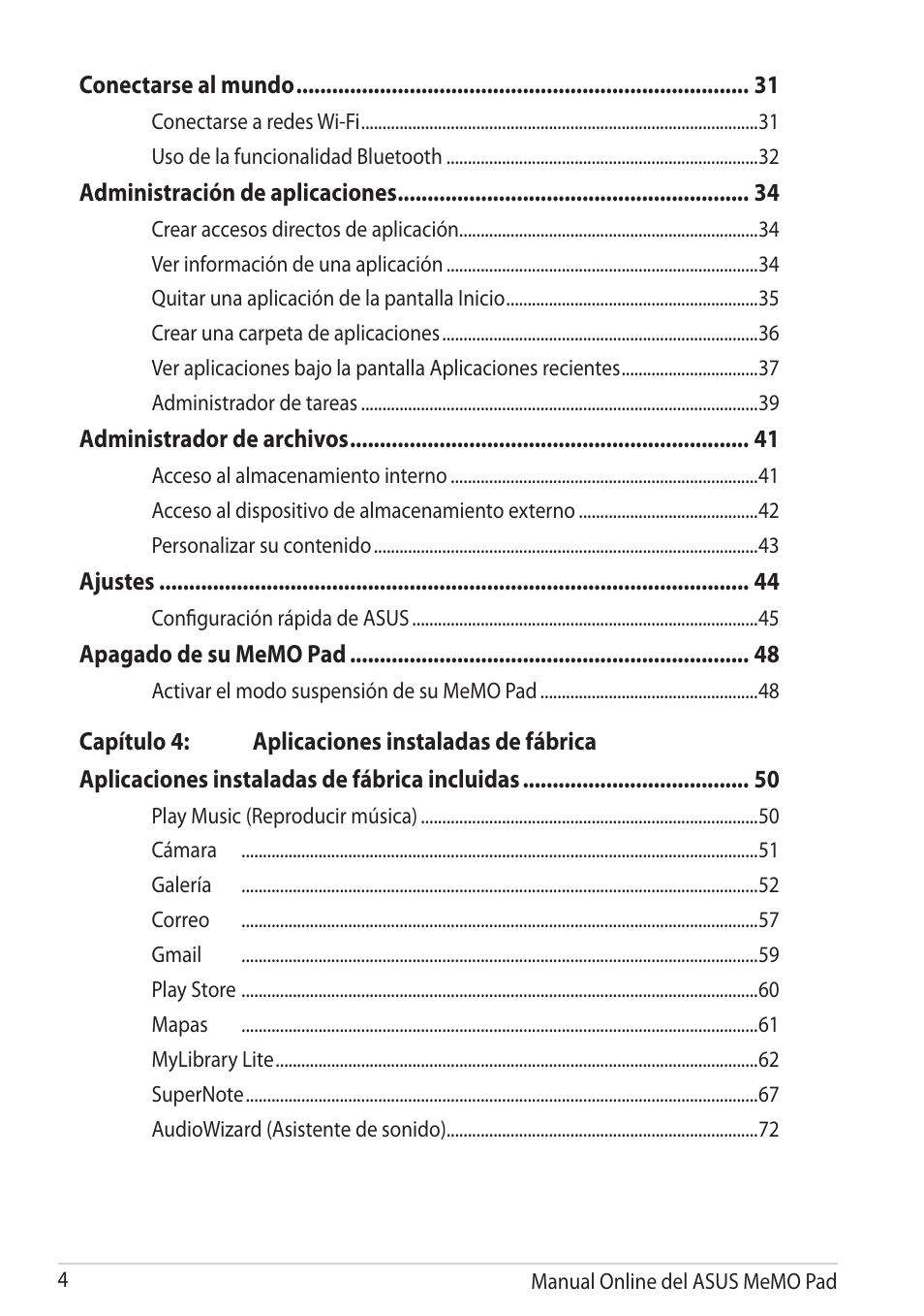 Asus MeMO Pad Smart 10 User Manual | Page 4 / 90