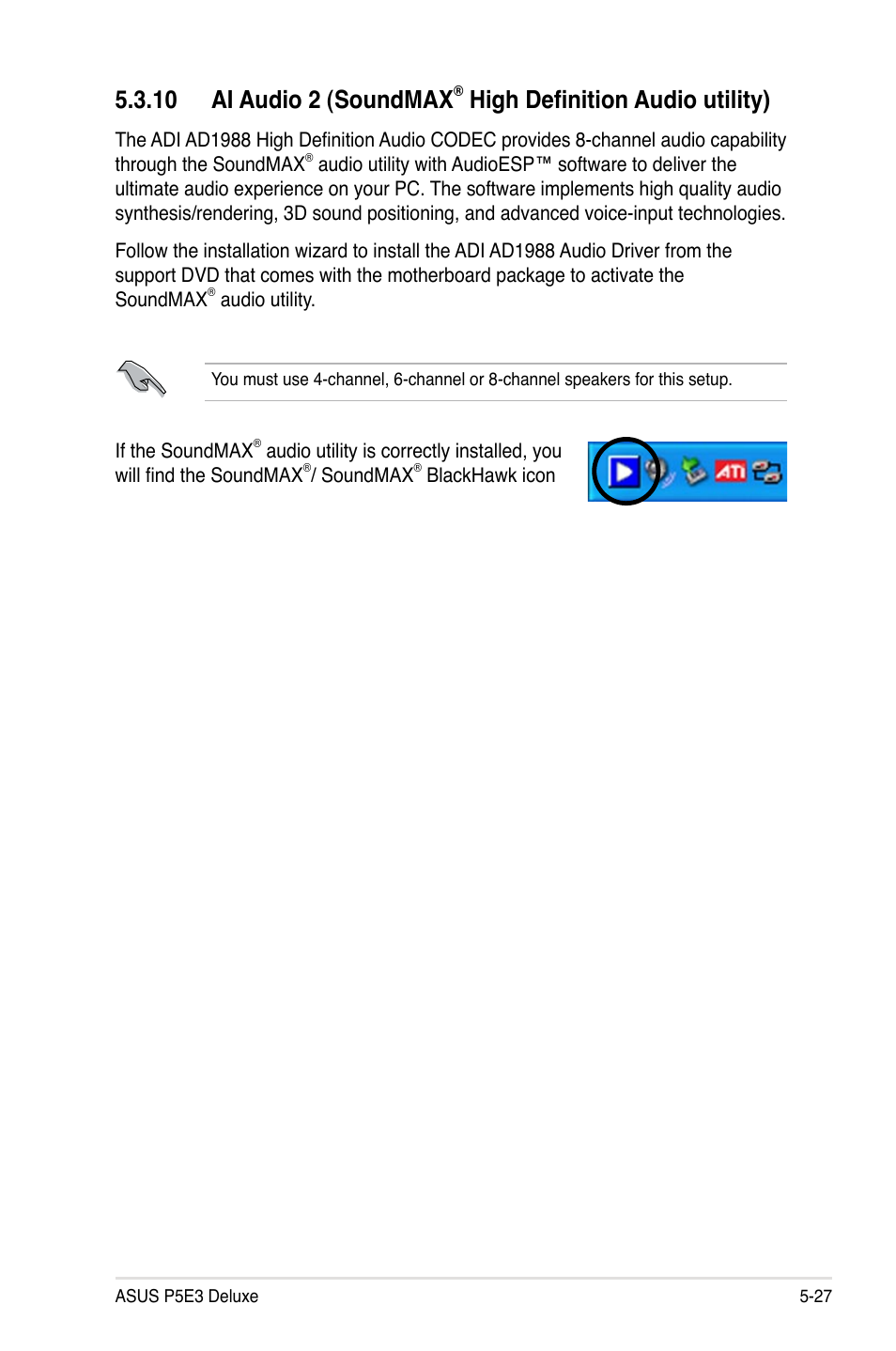 10 ai audio 2 (soundmax, High definition audio utility) | Asus P5E3 DELUXE/WiFi-AP User Manual | Page 141 / 188