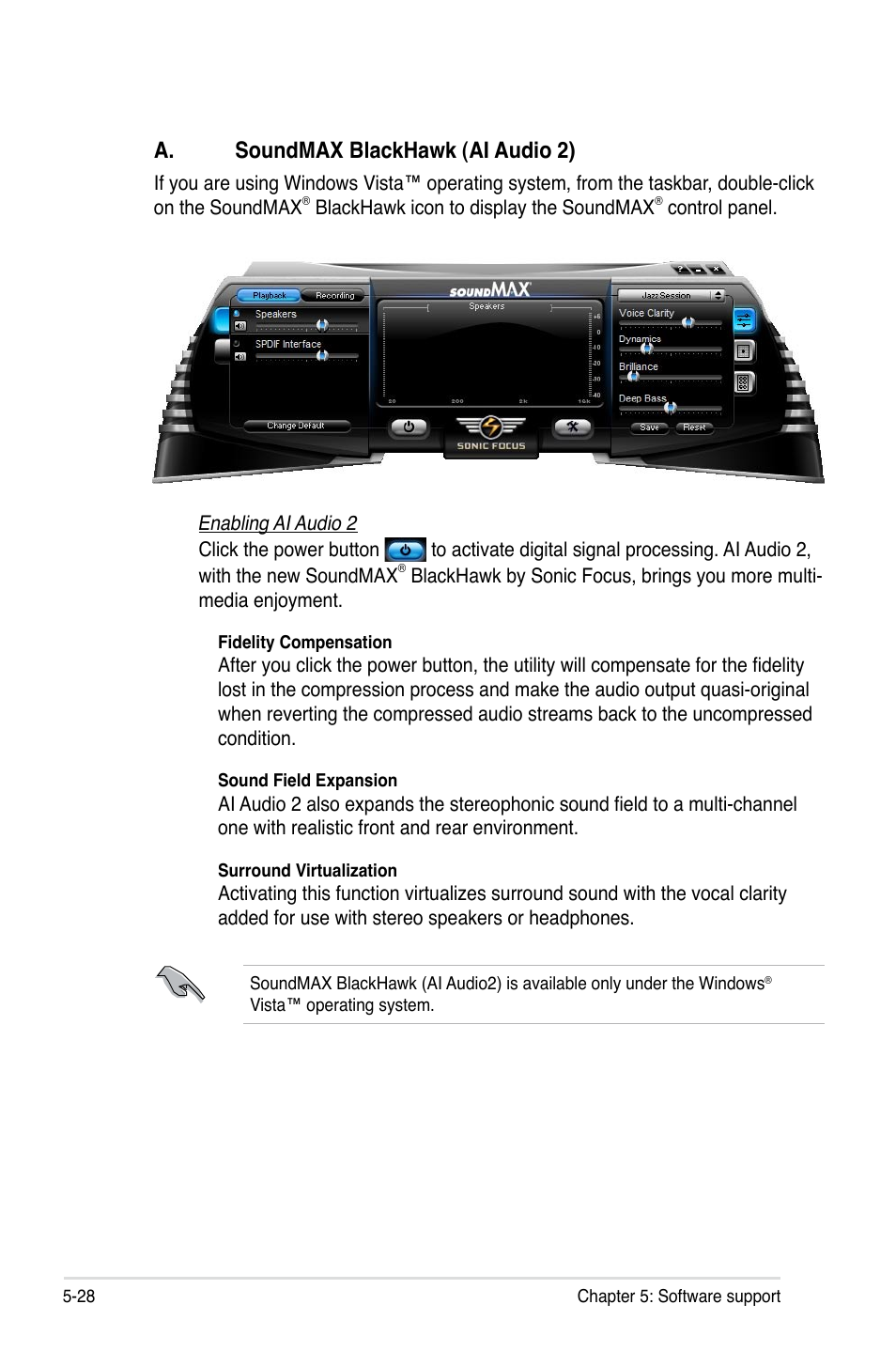 A. soundmax blackhawk (ai audio 2) | Asus P5E3 DELUXE/WiFi-AP User Manual | Page 142 / 188