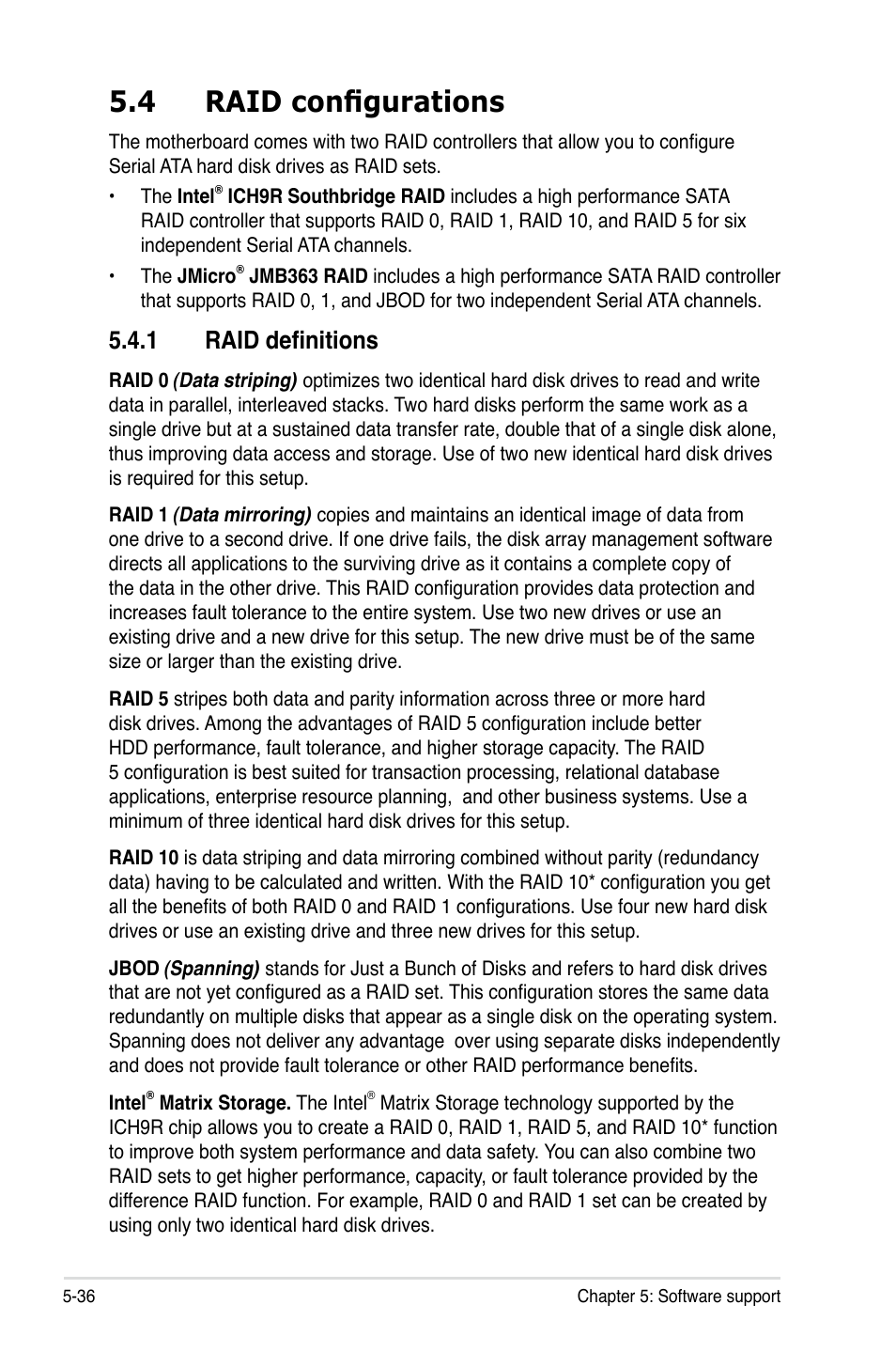 4 raid configurations, 1 raid definitions | Asus P5E3 DELUXE/WiFi-AP User Manual | Page 150 / 188