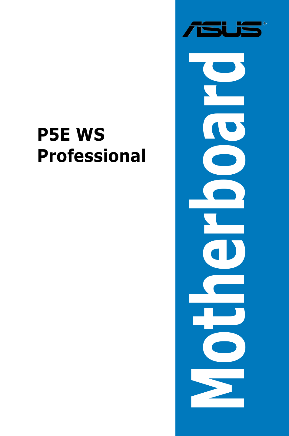 Asus P5E WS Professional User Manual | 172 pages