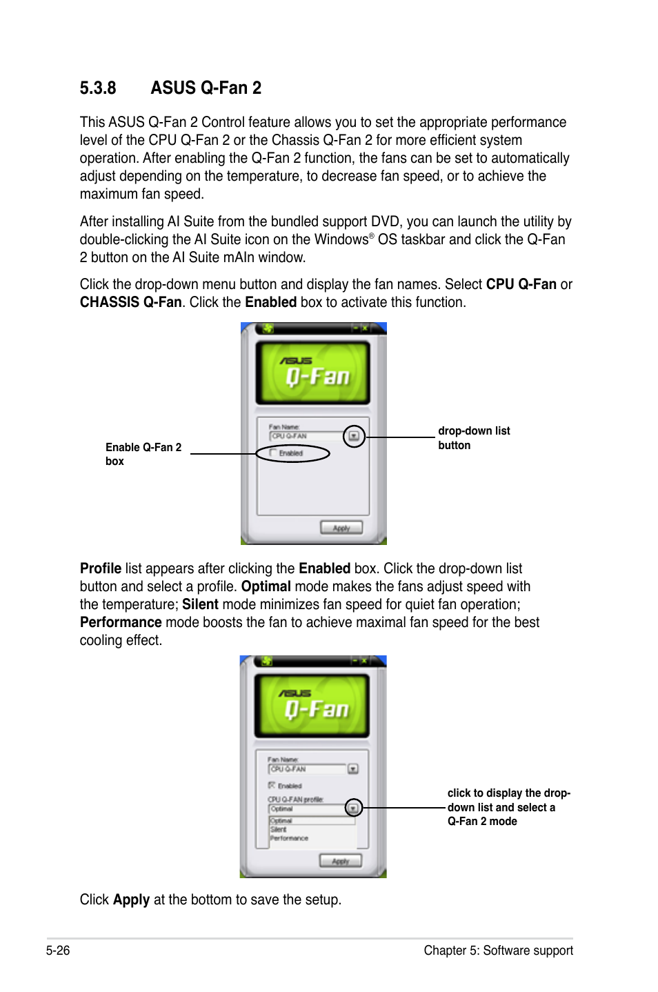 8 asus q-fan 2 | Asus P5E WS Professional User Manual | Page 138 / 172