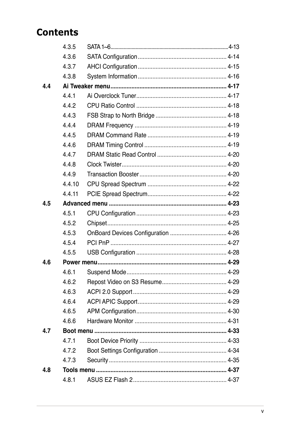 Asus P5E WS Professional User Manual | Page 5 / 172