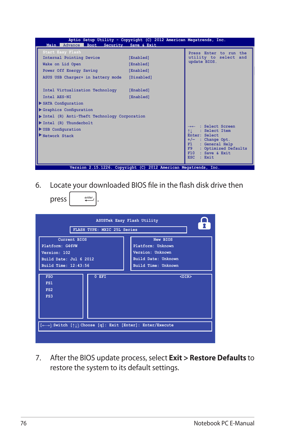 Asus G46VW User Manual | Page 76 / 102