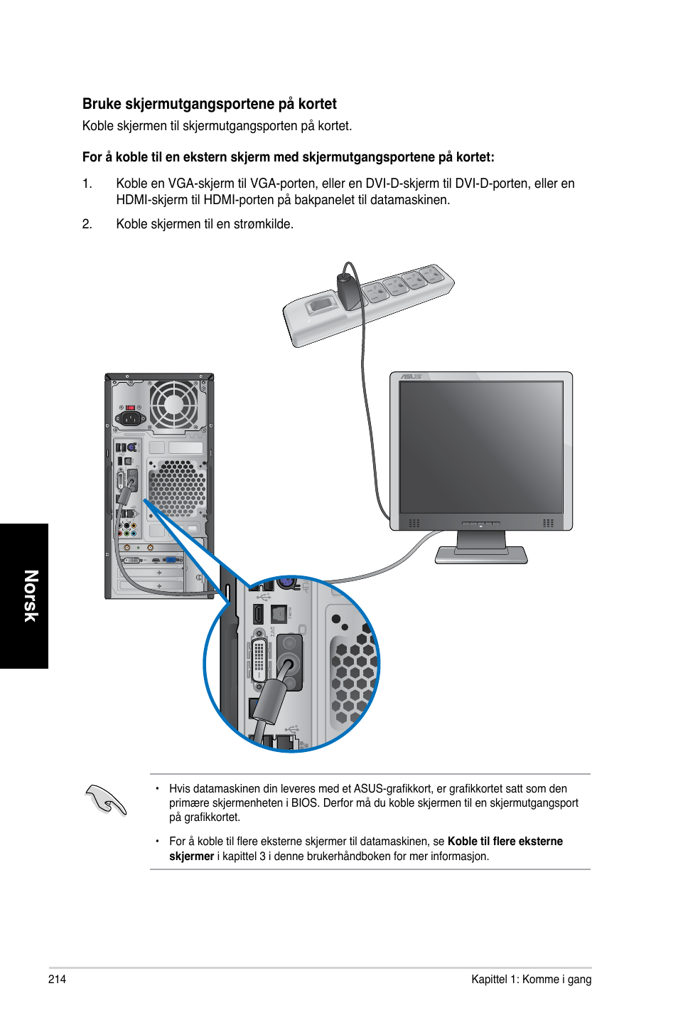 Norsk | Asus CM1730 User Manual | Page 214 / 330