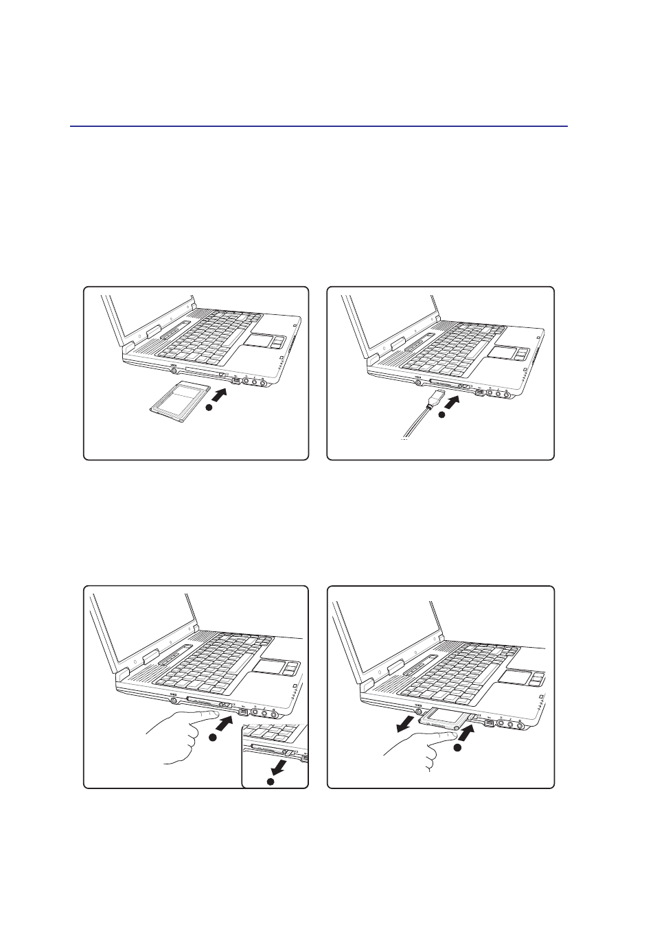Inserting a pc card (pcmcia), Removing a pc card (pcmcia) | Asus A2K User Manual | Page 49 / 74