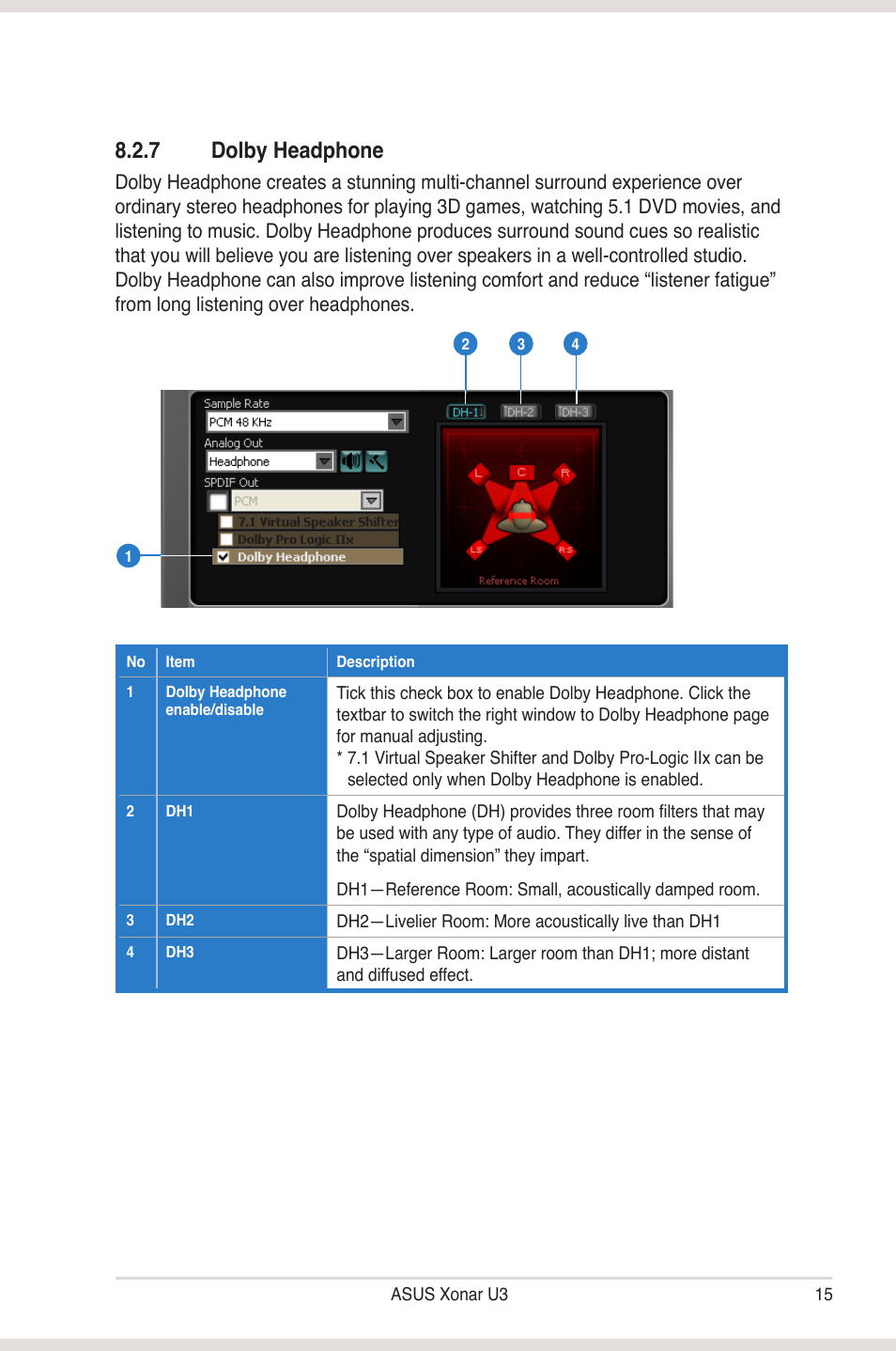 7 dolby headphone | Asus Xonar U3 User Manual | Page 21 / 38