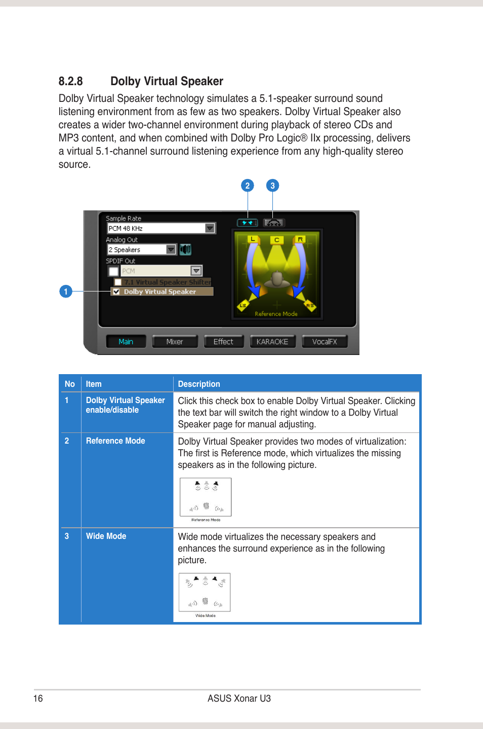 8 dolby virtual speaker | Asus Xonar U3 User Manual | Page 22 / 38