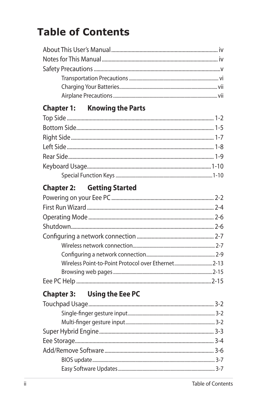 Asus Eee PC 900SD/Linux User Manual | Page 2 / 80