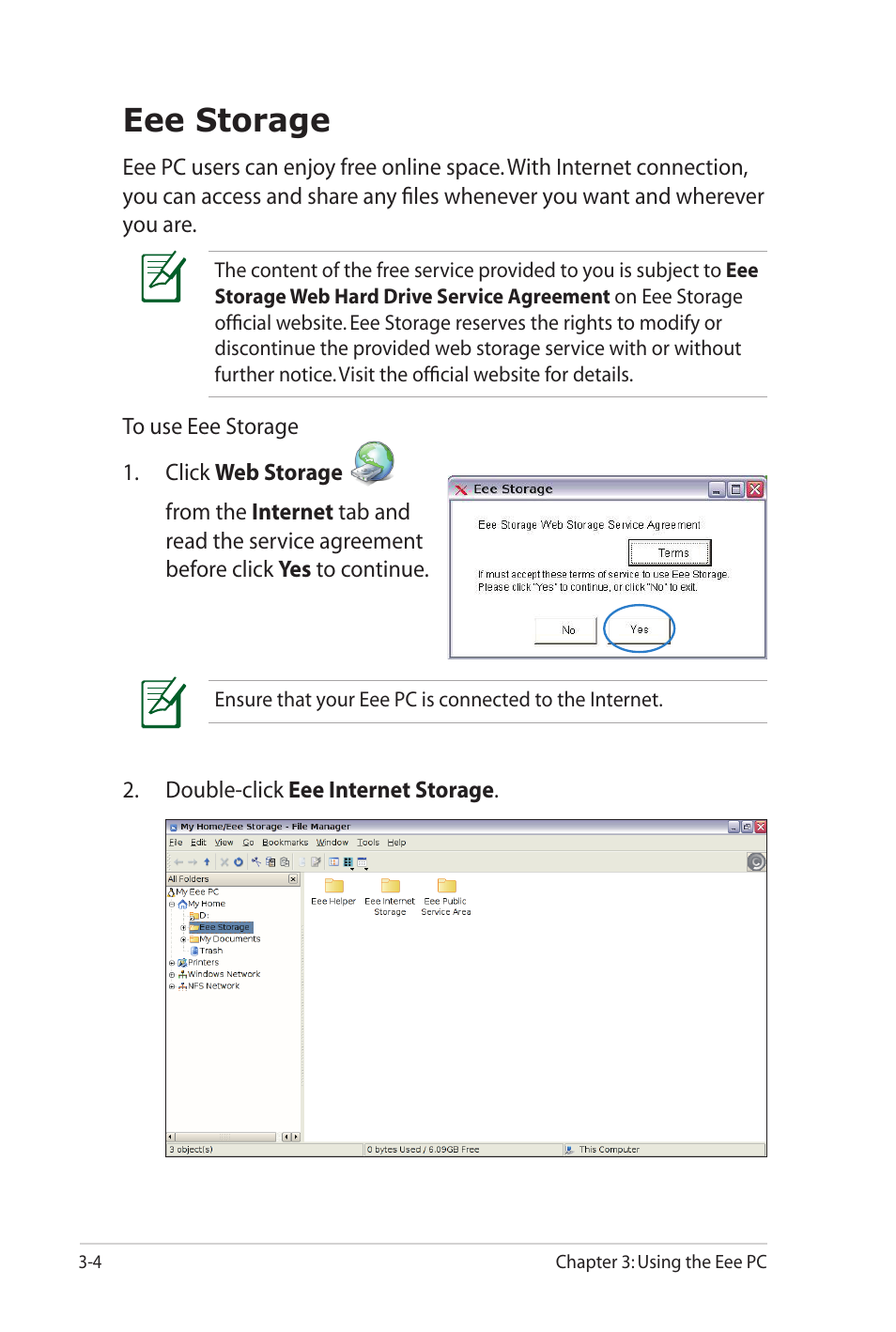 Eee storage | Asus Eee PC 900SD/Linux User Manual | Page 40 / 80