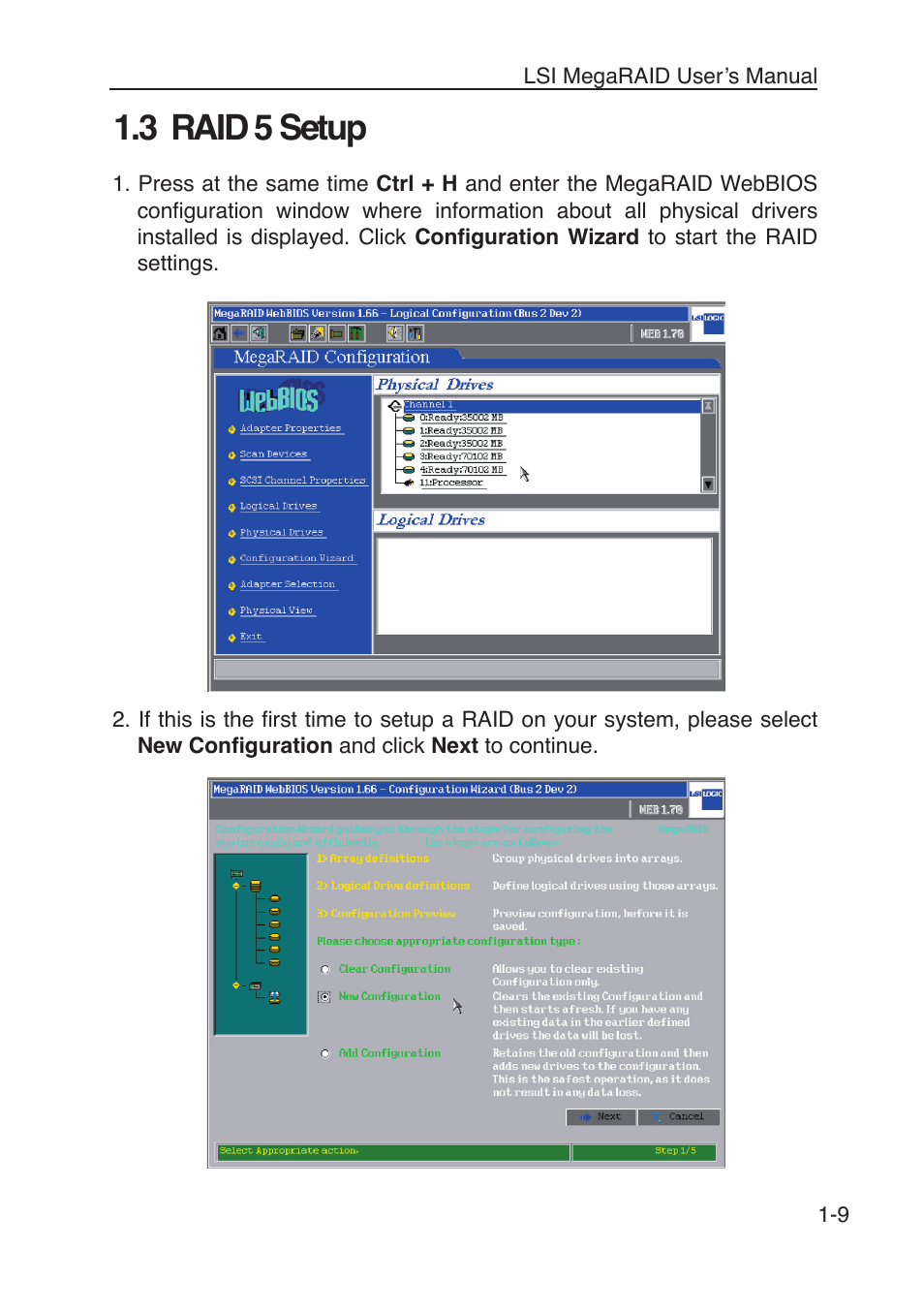 3 raid 5 setup | Asus SCSI 320-2 User Manual | Page 16 / 96