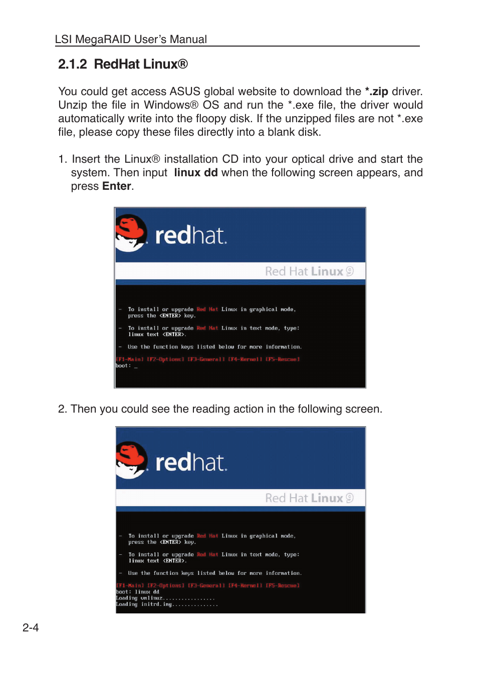 2 redhat linux | Asus SCSI 320-2 User Manual | Page 46 / 96