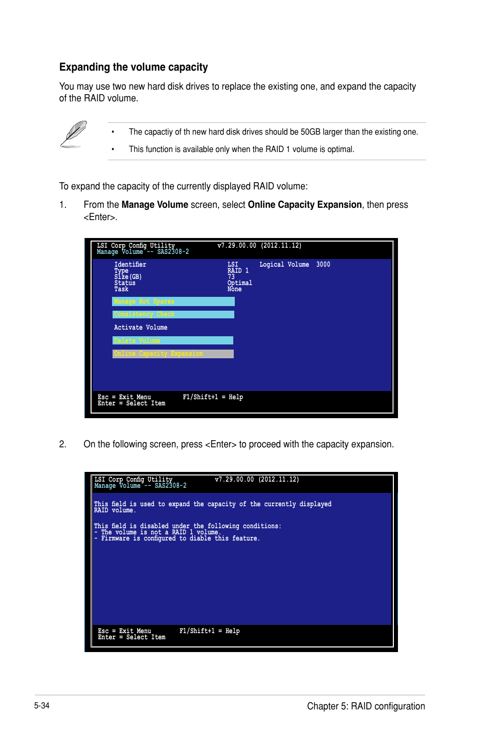 Expanding the volume capacity | Asus P9D-MH/SAS/10G-DUAL User Manual | Page 138 / 192