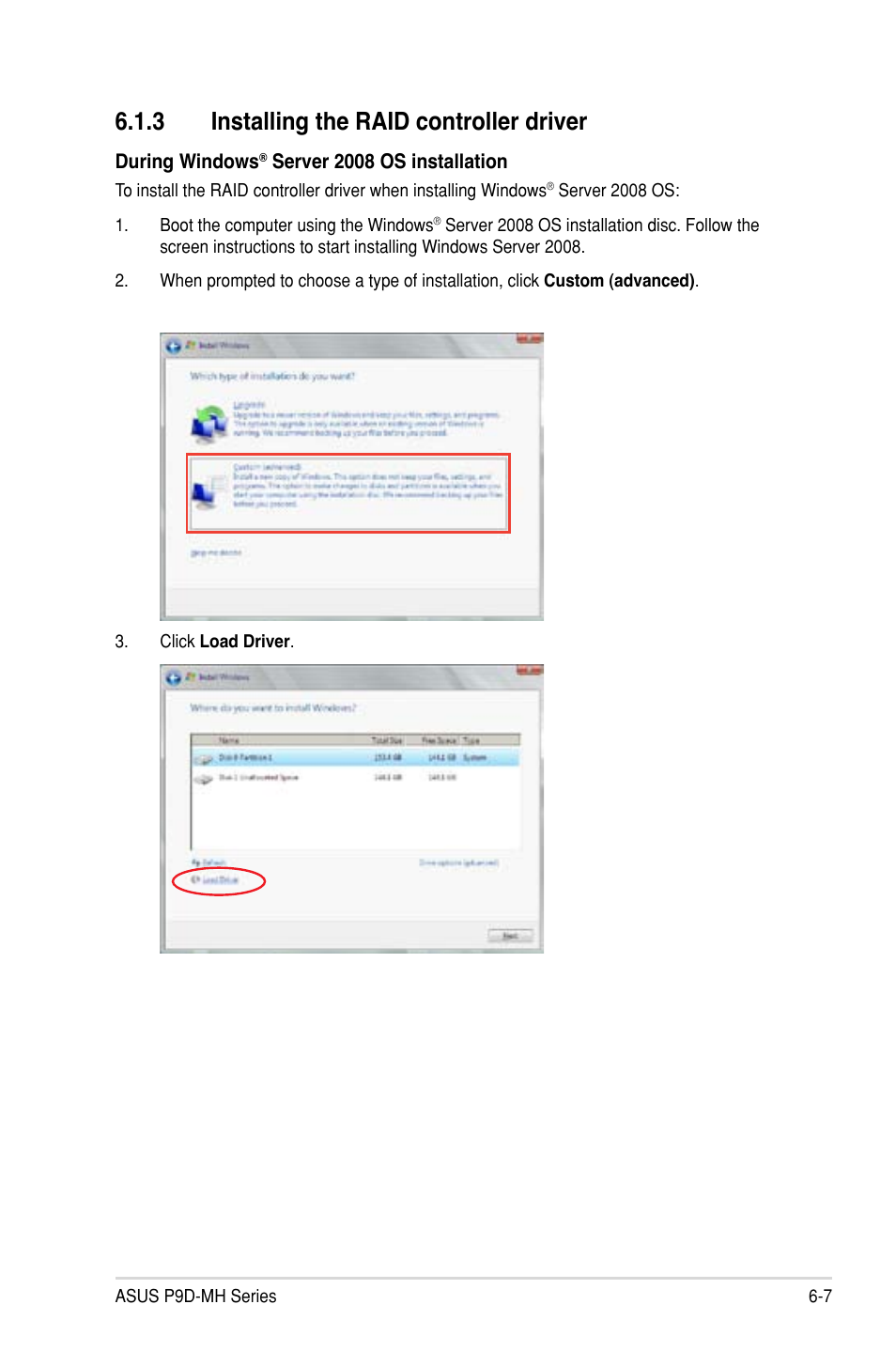 Installing the raid controller driver -7, 3 installing the raid controller driver | Asus P9D-MH/SAS/10G-DUAL User Manual | Page 149 / 192