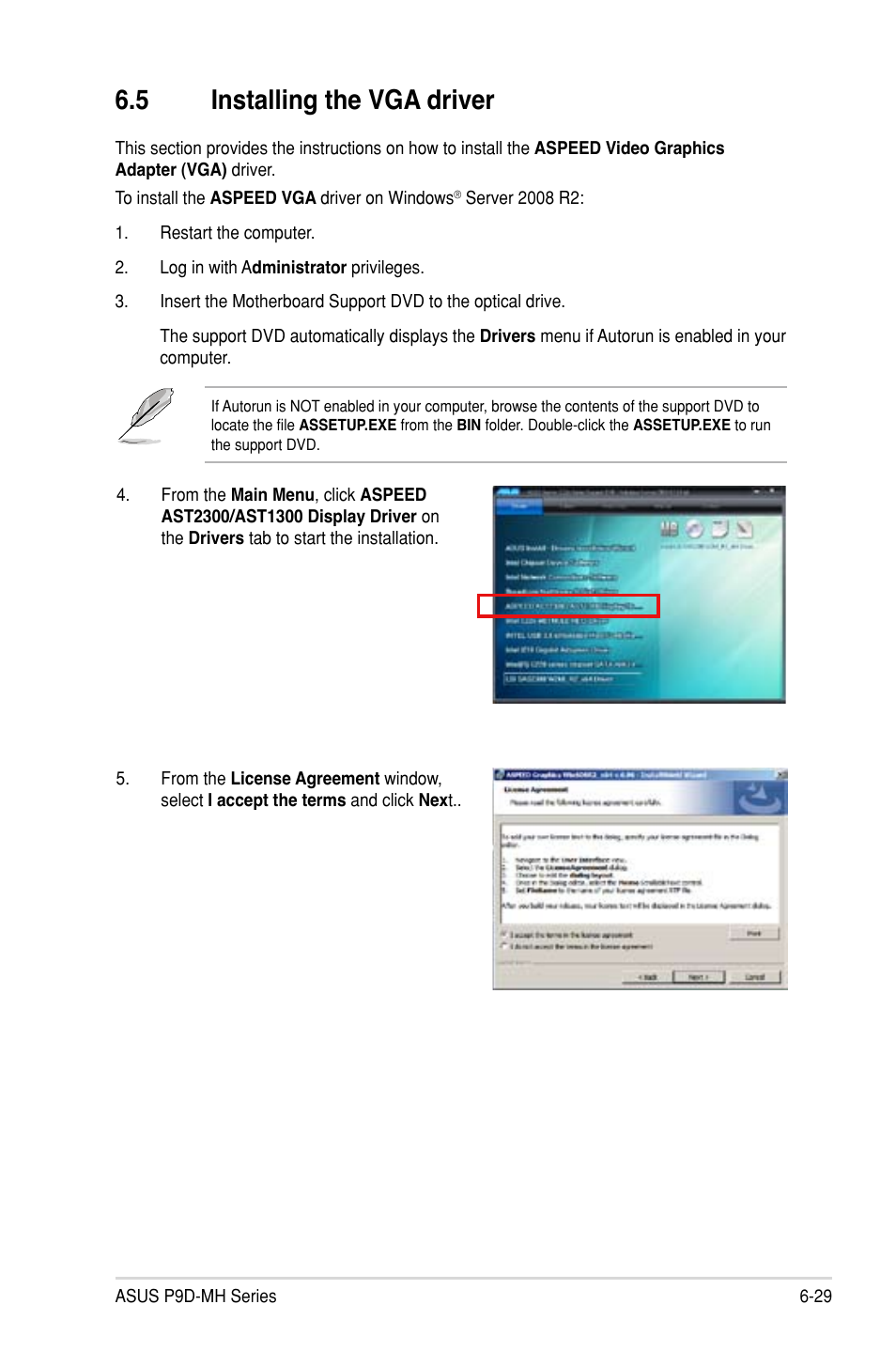 5 installing the vga driver, Installing the vga driver -30 | Asus P9D-MH/SAS/10G-DUAL User Manual | Page 171 / 192