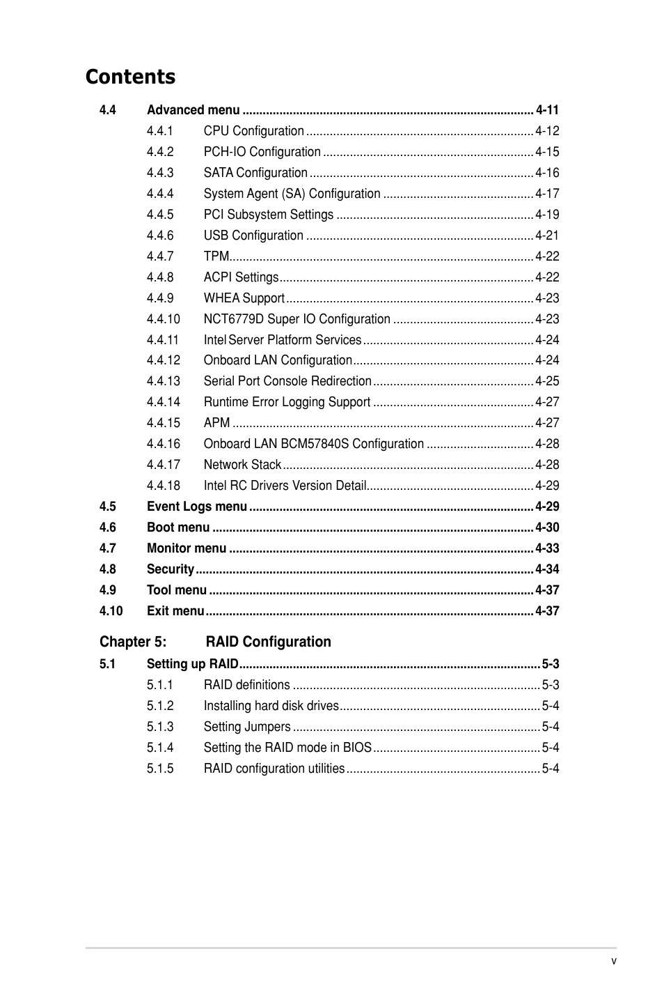 Asus P9D-MH/SAS/10G-DUAL User Manual | Page 5 / 192
