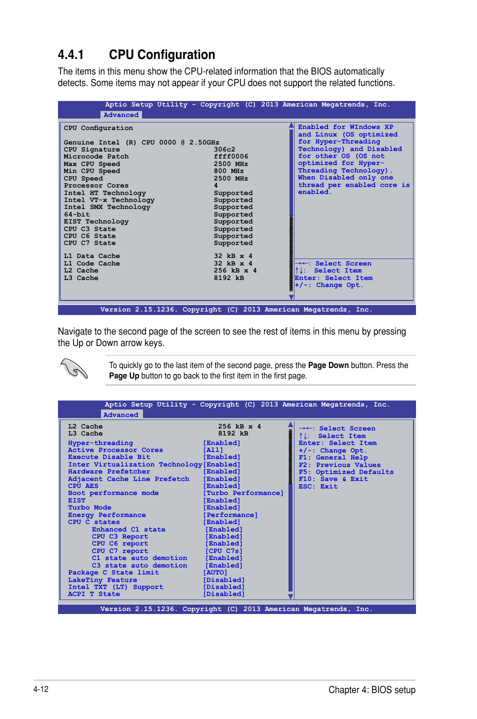 Cpu configuration -12, 1 cpu configuration, Chapter 4: bios setup | Asus P9D-MH/SAS/10G-DUAL User Manual | Page 78 / 192