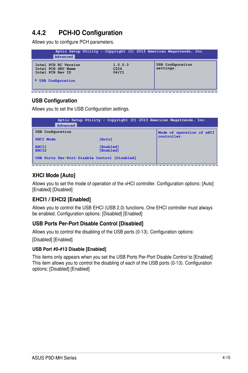 Pch-io configuration -15, 2 pch-io configuration | Asus P9D-MH/SAS/10G-DUAL User Manual | Page 81 / 192