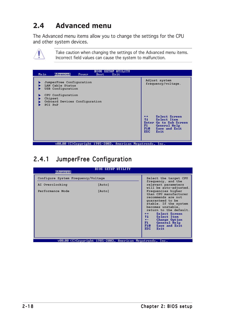 4 advanced menu | Asus P4GPL-X User Manual | Page 62 / 90