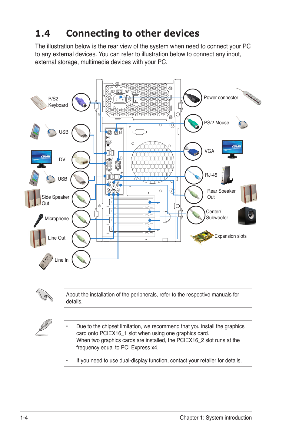 4 connecting to other devices, Connecting to other devices -4 | Asus BM5365 User Manual | Page 12 / 28