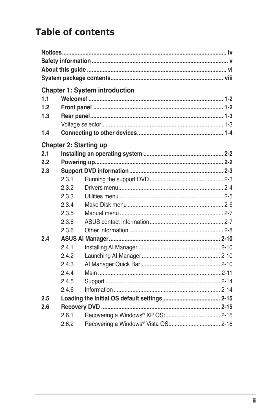 Asus BM5365 User Manual | Page 3 / 28