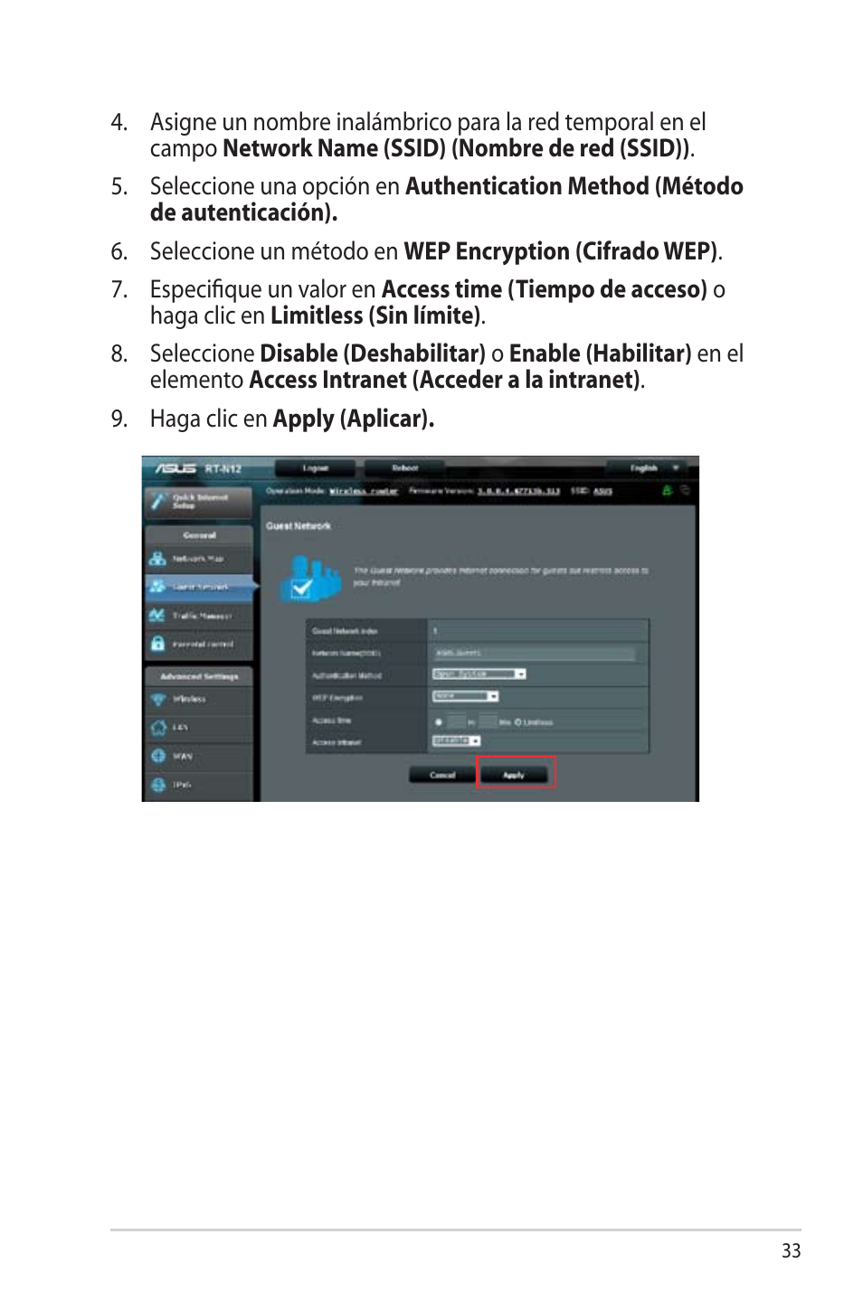 Asus RT-N12 (VER.D1) User Manual | Page 33 / 68