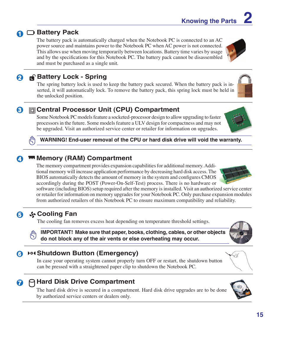 Asus F9J User Manual | Page 15 / 95