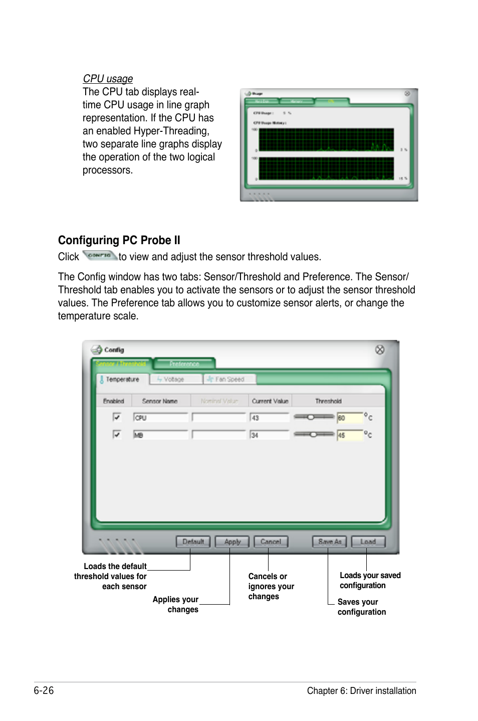 Configuring pc probe ii | Asus TW100-E5 iQuadro User Manual | Page 124 / 136