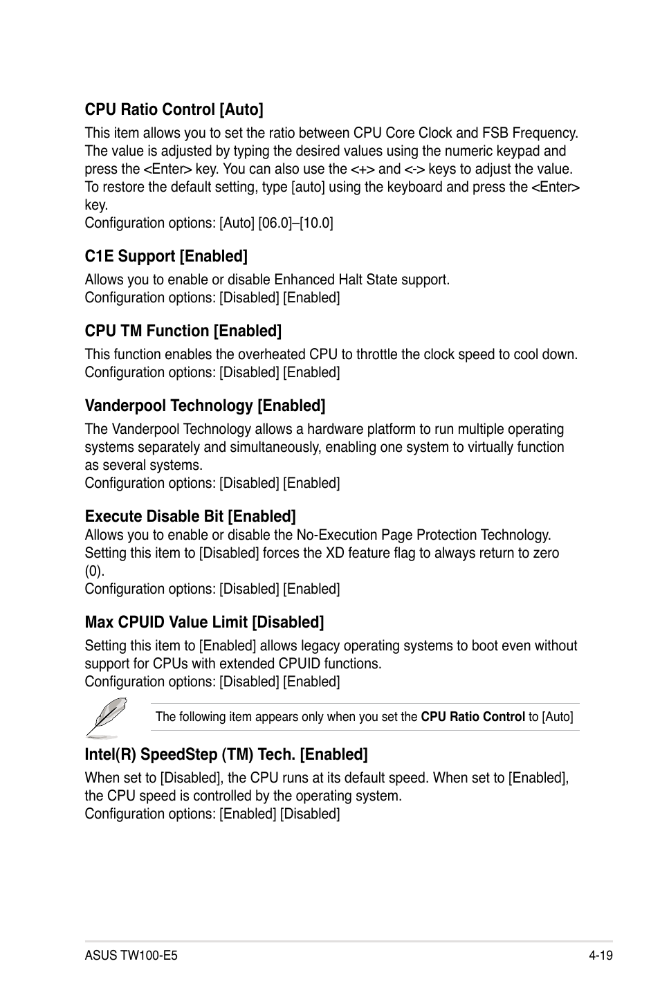 Asus TW100-E5 iQuadro User Manual | Page 73 / 136